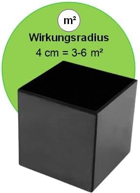 SCHUNGIT WÜRFEL 40x40mm (4x4cm) Shungite aus Karelien gegen negative Energie + Schutz + Anti-Stress. 1x TÄSCHCHEN. 1x BESCHREIBUNG.