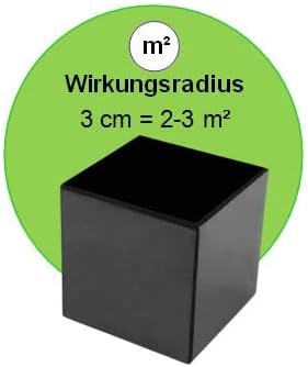 SCHUNGIT WÜRFEL 30x30mm (3x3cm) Shungite aus Karelien gegen negative Energie + Schutz + Anti-Stress. 1x TÄSCHCHEN. 1x BESCHREIBUNG.