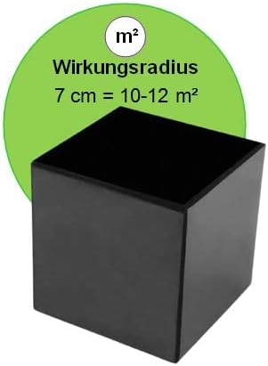 SCHUNGIT WÜRFEL 70x70mm (7x7cm) Shungite aus Karelien gegen negative Energie + Schutz + Anti-Stress. 1x TÄSCHCHEN. 1x BESCHREIBUNG.