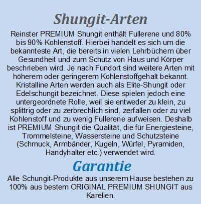 Schungit Platte [UNTERSETZER] 100mm gegen Negative Energie, EMF-Strahlen, zur Wasser-Energetisierung, Chakra-Therapie uvm. Aus Karelien mit Täschchen + [Beschreibung]